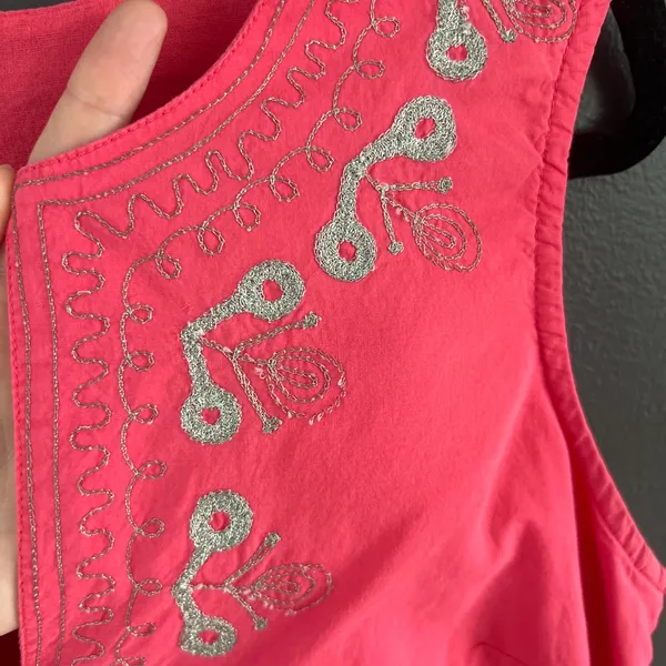 Gap Vintage western mini dress hot pink - Image 2