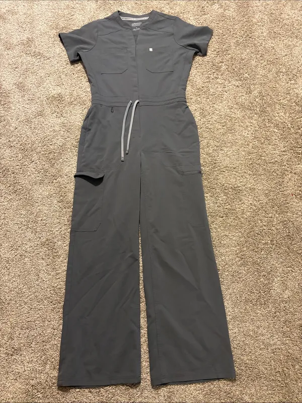 Fabletics Women’s Onyx Empower Wide Leg Scrub Jumpsuit Small - Image 9