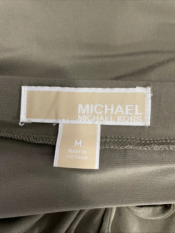 Michael Kors Olive Green Drawstring Maxi Skirt - Image 3