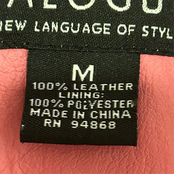 Dialogue Women's Pink Leather Jacket Size M‎ - Image 8