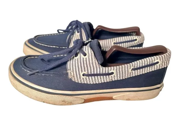 Sperry Top-Sider Seer Sucker Blue Stripes Deck Boat Casual Shoes Women’s US 7 - Image 6