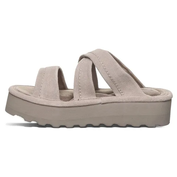 Bearpaw Altitude Platform Slide Sandals Taupe Suede Women’s Size 10 - Image 9