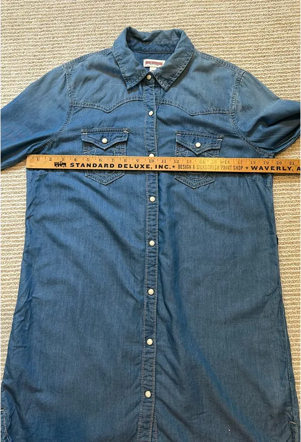 True Religion Denim Shirtdress S - Image 4