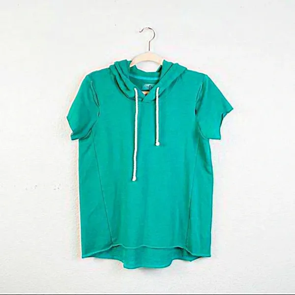 SUNDAYS Green Short‎ Sleeve Hoodie - Image 2