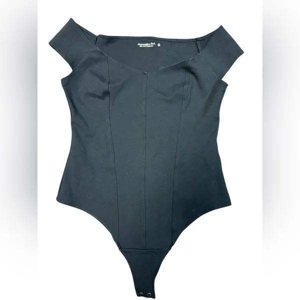 Abercrombie & Fitch Black Bodysuit M | Soft A&F Collection, Seamless Stretch - Image 2