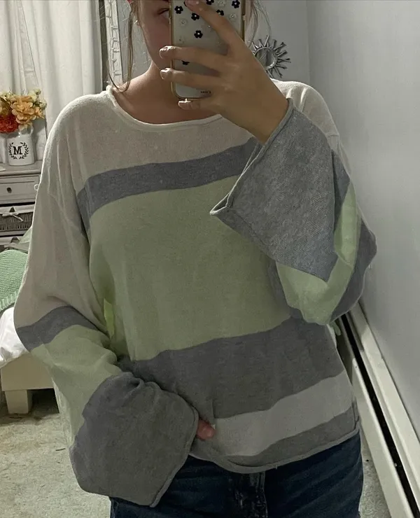 Striped Boutique Sweater Multi Size M - Image 2