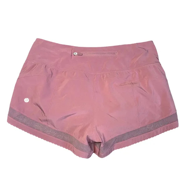 Lululemon Time to Sweat Short Women 6 Pink Good Scalloped Mesh‎ Running Athletic - Image 2