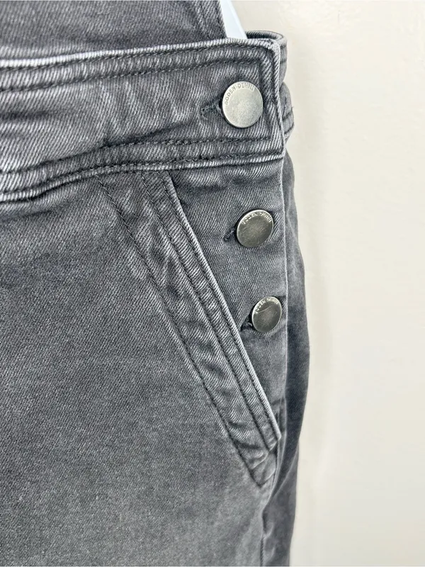 Boden Easy Overall Dress Washed Black Denim Size 4 - Image 8