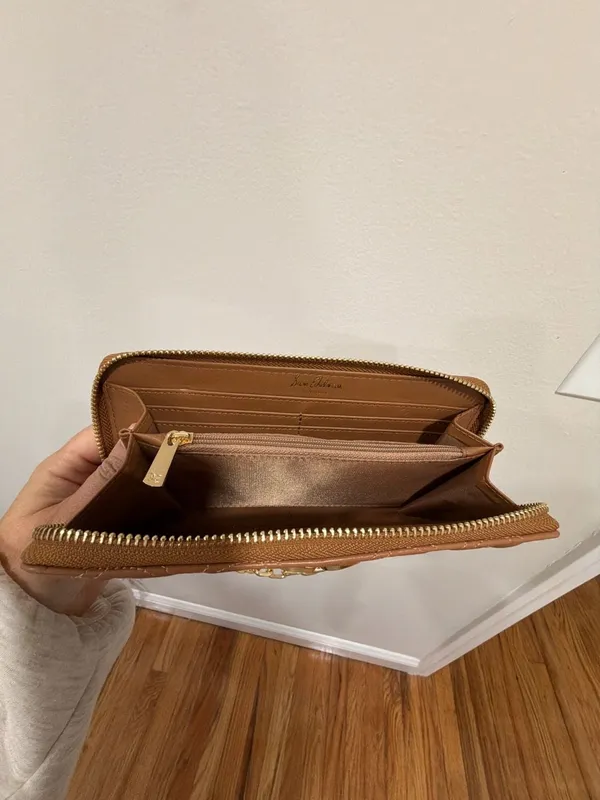 Sam Edelman Quilted Logo Zip Around Wallet with Chain Strap - Image 3