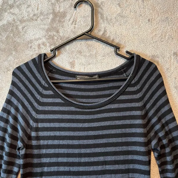 Peruvian Connection‎ Women's Dress Blue Striped Size XSmall Pima Cotton - Image 5
