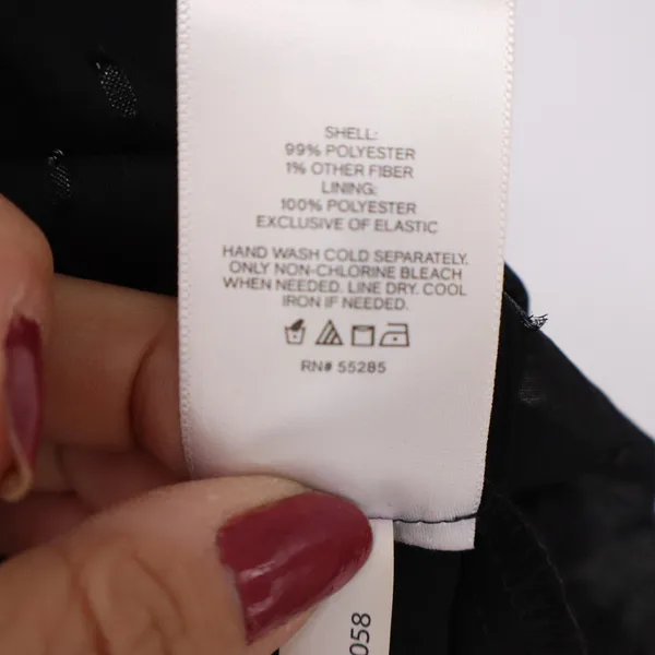 Express Black Swiss Dot Mock Neck Sleeveless Blouse Keyhole Back Medium - Image 3