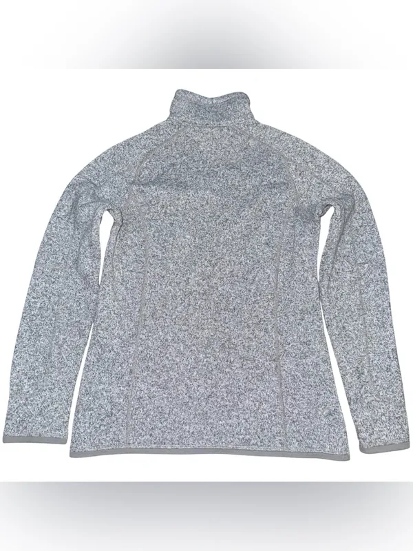 Patagonia Women’s Better Sweater 1/4 Zip Fleece Pullover Birch White Gray Medium - Image 2