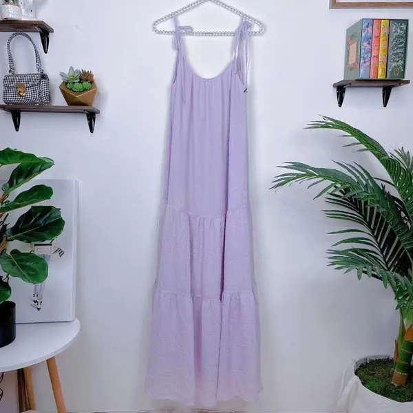 ASTR The Label Namaste Relaxed Fit Pullover Summer Vacation Maxi Dress Lilac - Image 4
