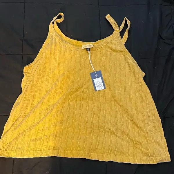 NWT Universal Thread Cami Tank Top Womens 4XL‎ Mustard Yellow Rib Knit Striped - Image 4