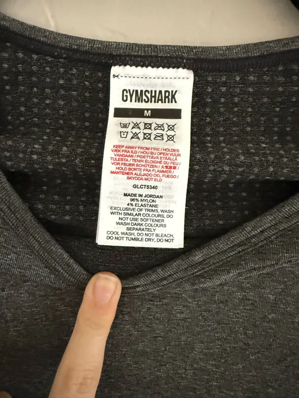 Gymshark Vital Seamless 2.0 Long Sleeve Gray Crop Top - Image 6
