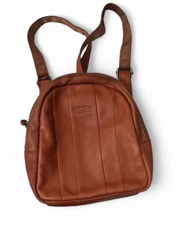 American Leather Co Cognac/Brown Mini Backpack Tan - Image 2