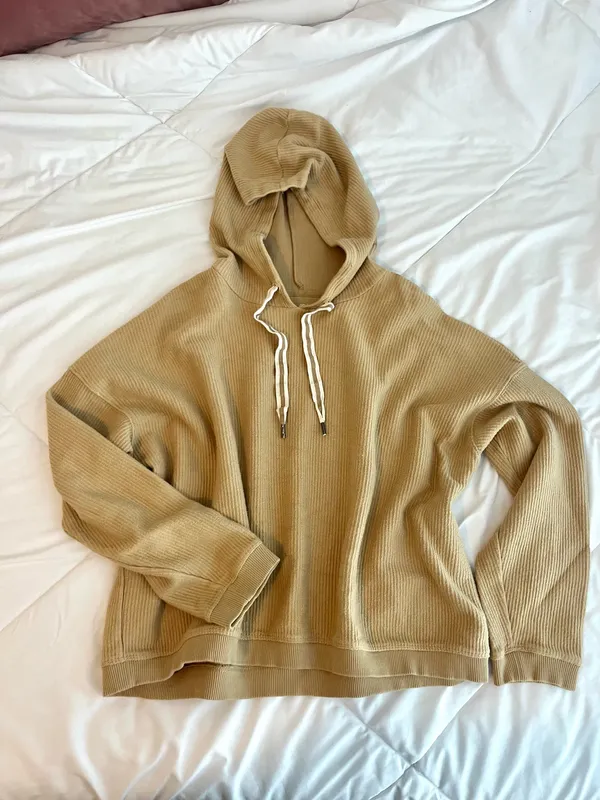 Aerie tan ribbed hoodie - Image 5