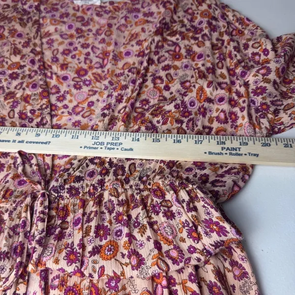 Talisman Boho Floral Paisley Maxi Duster Orange Purple M/L Whimsy Fairy Romantic - Image 7