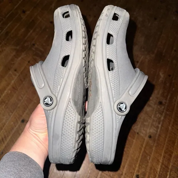 Crocs gray rubber arch support 7/9 ortho nursing clogs - Image 3