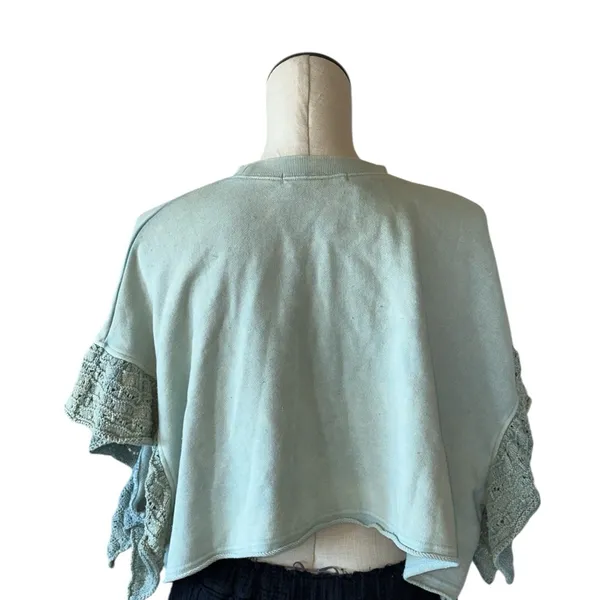 Altar'd State NWOT Kaia Crochet Flutter Sleeve Top - Image 8