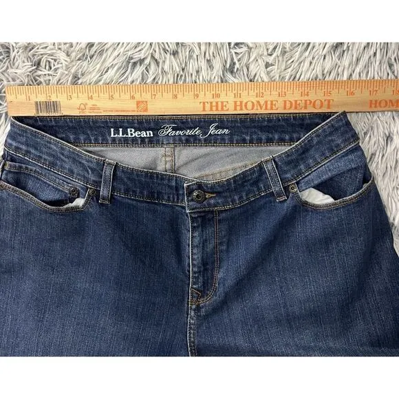 L.L. Bean Bean Straight Leg Favorite Fit Denim Jeans Women's Size 14‎ Cowgirl - Image 5
