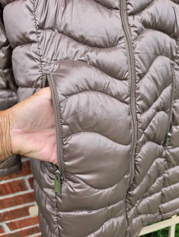 Andrew Marc Packable Lightweight Premium Down Puffer Coat Long Midi XS Bronze - Image 3