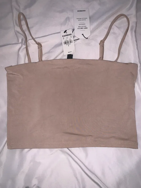 EXPRESS Square Neck Cropped Cami - Image 3