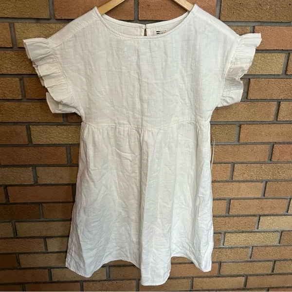 NWT Billabong So Breezy Off White Oversized Ruffle Mini Dress Size XS/S - Image 3