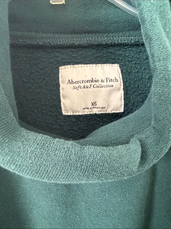 Abercrombie & Fitch Dark Teal Funnel Neck Sweatshirt - Image 3