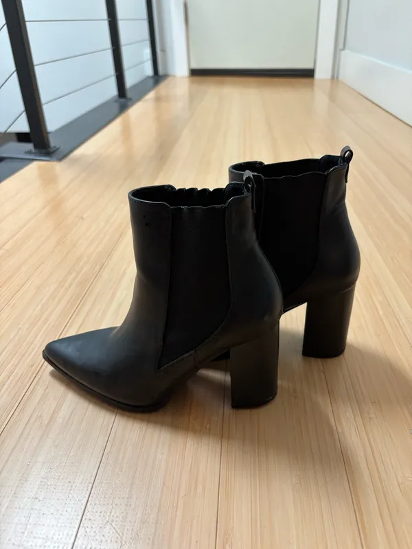 Black Ankle Boots Size 7 - Image 2