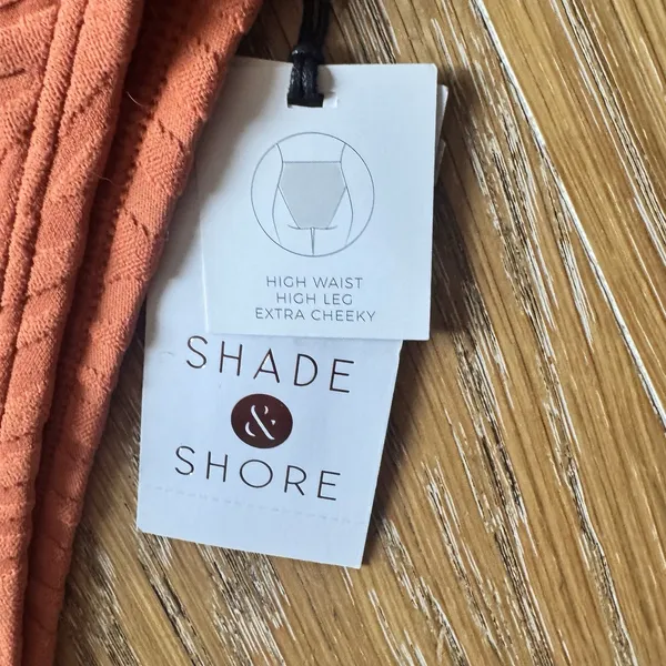 Shade And Shore Bikini Orange, XS Bottoms 34B Top Padded And Underwire - Image 2