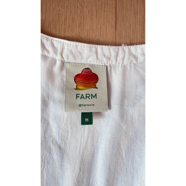 FARM Rio Pineapple Deco Maxi Dress Puff Sleeve Size Medium - Image 9