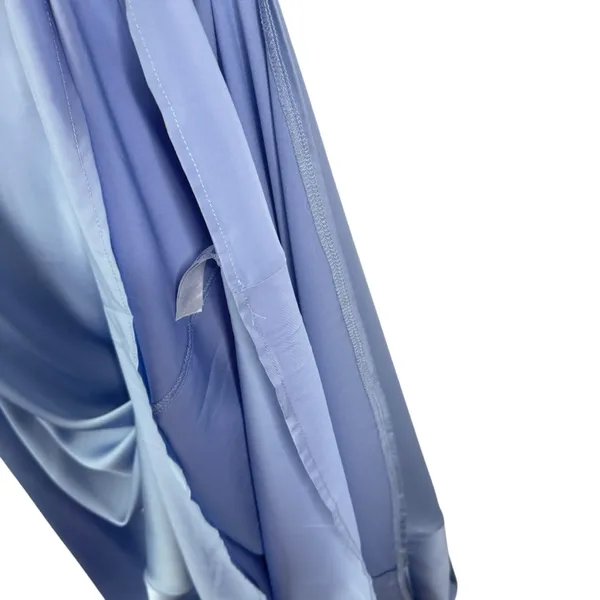 NWT LULU’S Lustrous Love Dusty Blue Satin Halter Cutout Mermaid Maxi Dress Large - Image 11