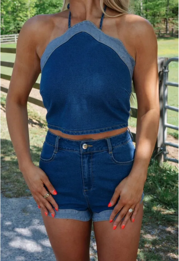 These Three Boutique Set Denim Two-Piece - Image 2