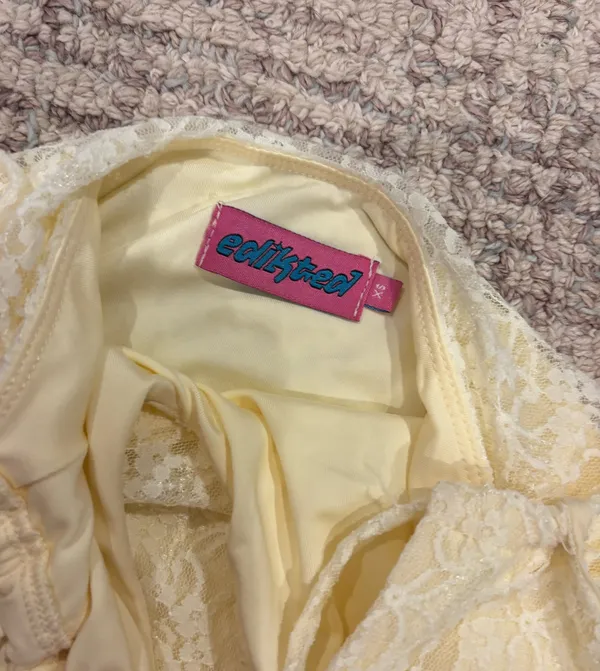 Yellow Edikted Mini Dress - Image 5