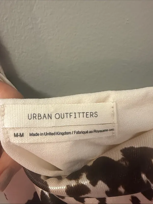 Urban Outfitters (UO) Cow Print Sateen Mini Dress m and micro suede crossbody - Image 6
