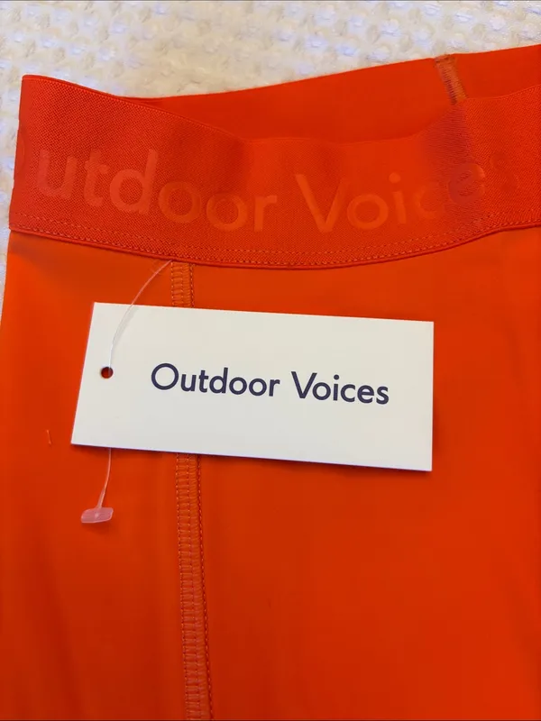 NEW! Outdoor Voices XXS Sundance SuperForm 5” Bright Orange Bike Yoga Shorts - Image 7