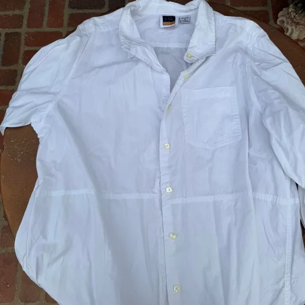 C.s.t sport vtg White oversized cotton button up shirt Size XL #minimalist #preppy #summer #corporate - Image 5