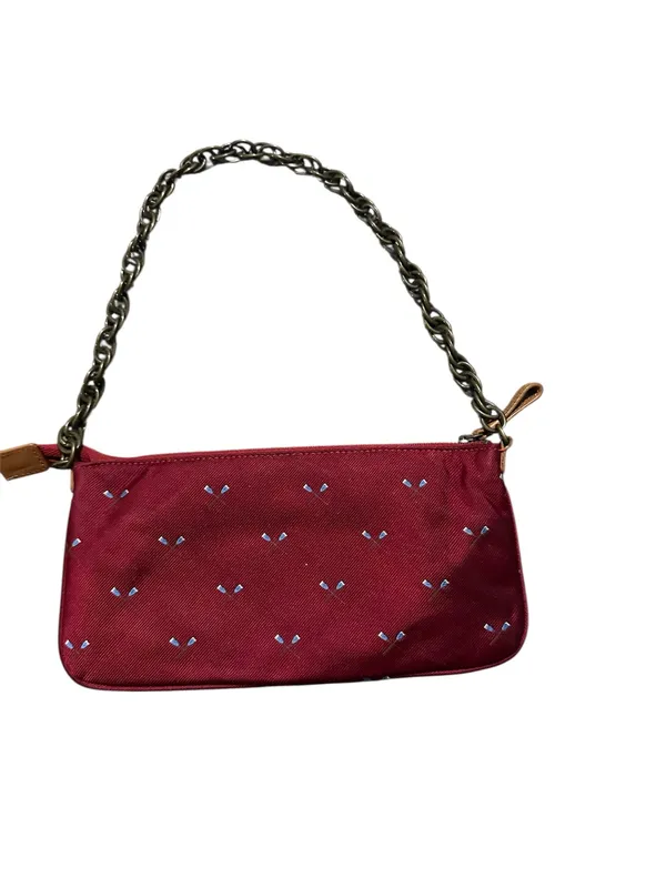 J.Crew Red Canvas Wristlet with Chain Handle – Small Bag. - Image 3