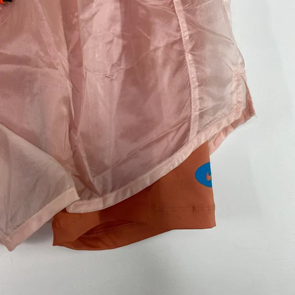 Nike Pink Orange Icon Clash Tempo‎ Luxe Mid-Rise Running Shorts Womens Size XS - Image 5