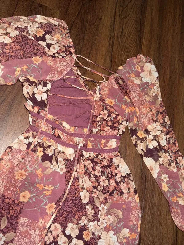 Rare Altar'd State Billy Patchwork Maxi Dress Floral $148 spring summer party - Image 10