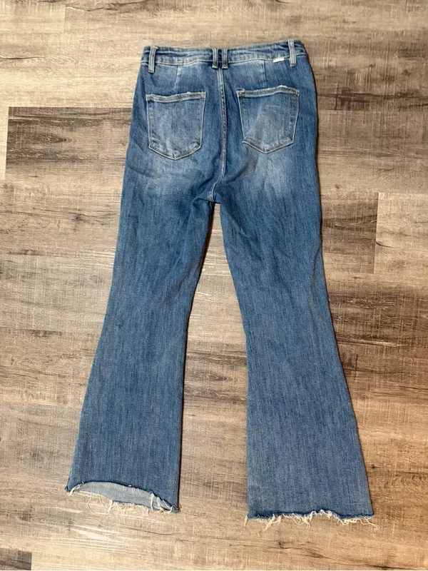 RISEN Urban Grace High Rise Frayed Hem Wide Leg jeans - Image 4