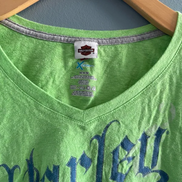 Harley Davidson Chartreuse Crop Top - Image 3
