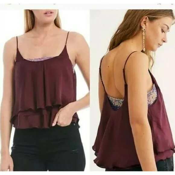 Free People Turn It On Cami in Vetiver Bloom Size S NWT - Image 2