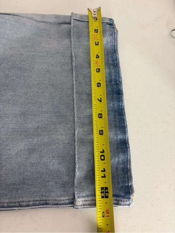 Risen Medium Wash Wide Leg Cuffed Denim Jeans Plus Size 2X 18/20 NEW NWT - Image 7