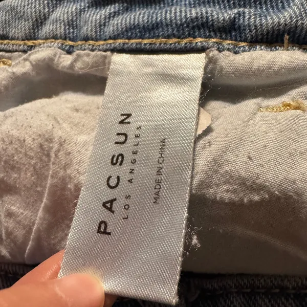 PacSun Mom Jean 29 or 8 Medium Wash Blue Embroidered‎ Daisy Floral Denim Pants - Image 8