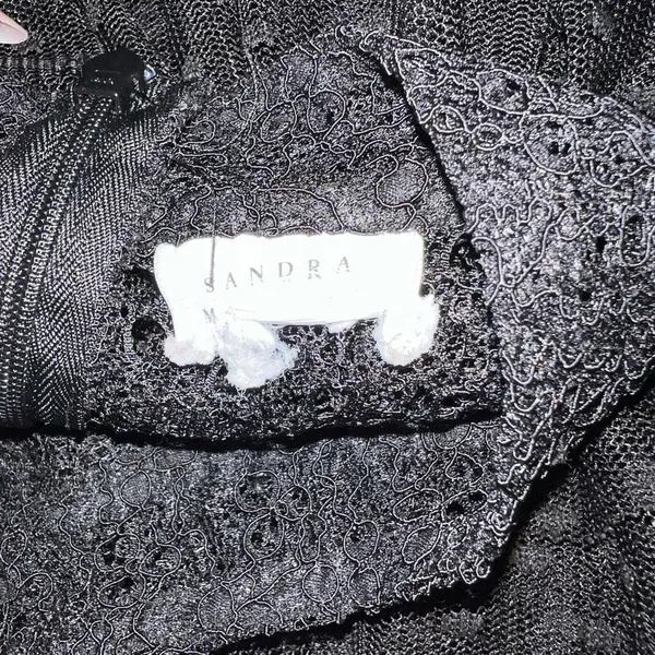 Sandra Mansour x H&M Black Tulle Lace Mini Dress Gothic Large L - Image 11