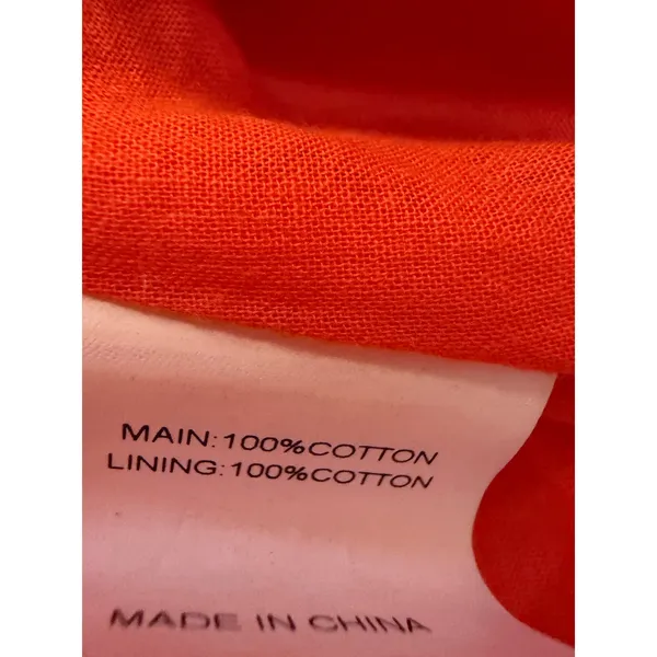 Showpo Tamara Puff Sleeve Mini Dress - NWOT Ruched Cotton Orange Dress US 8 - Image 11