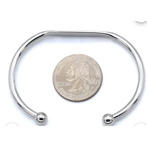 NEW Cuff Bracelet Bangle Bar‎ Rhodium Plated Sterling Silver - Image 5