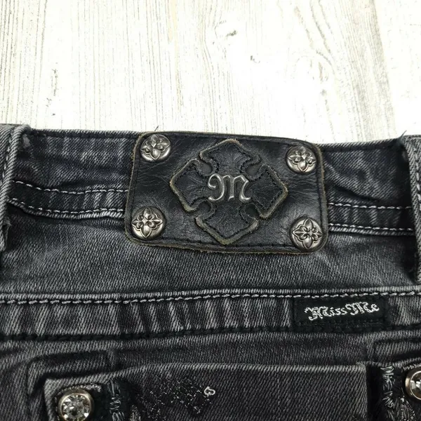 Miss Me Signature Skinny Jeans Black Size 28 Low Rise Stretch Denim - Image 13